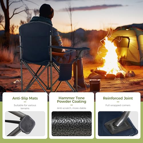 Oversized Fully Padded Camping Chairs with Lumbar Support (2 Count)