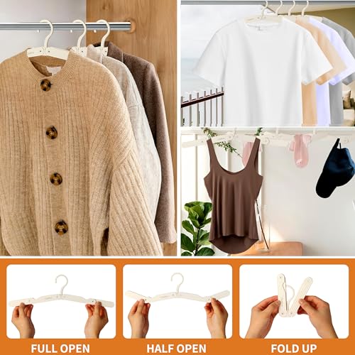 Foldable Travel Hangers 4 Pack Space (4 Count)