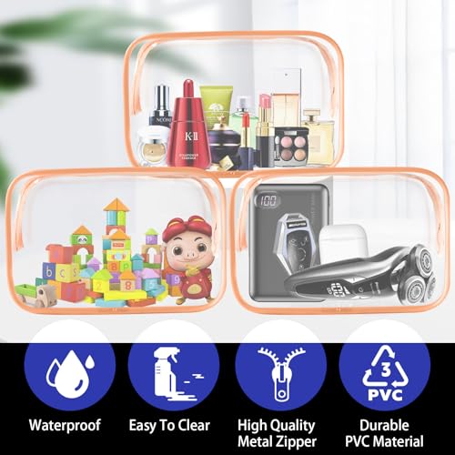 16 Pieces Clear Cosmetic Bags (16 Count)