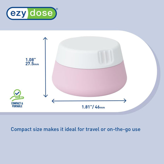EZY DOSE Silicone Jar, Multi-Purpose Travel-Sized Container, Washable and Reusable, Versatile and Durable Container for Storage, Organizing and Preserving, Pink, Beige, and Peach, BPA Free, 3-Pack
