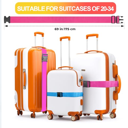 Luggage Straps for Suitcases TSA Approved (4 Count)