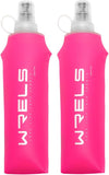 Folding Soft Flask Portable Collapsible Running Lightweight Water Bottle for Outdoor Sports,Travel with Mouthpeice Cover