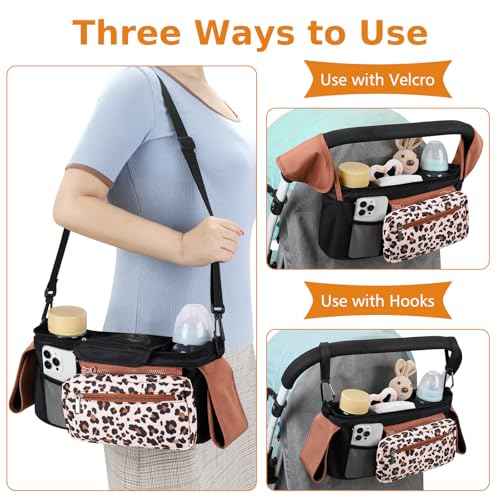Universal Stroller Organizer with Insulated Cup Holder