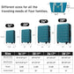Luggage sets of 13 Piece 16 20 20 28 IN Carry on Luggage Hard Case Green Luggage Expandable Checked Luggage Suitcase Set with Wheels