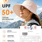 Water Resistant Sun UPF 50+ Bucket Hat Protection Packable Brimmed Boonie for Women Men Summer Lightweight Hiking Outdoor Cap Beige