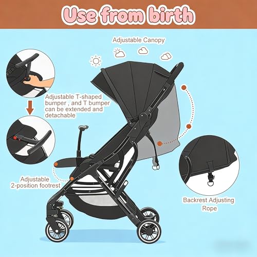 Portable Stroller with Automatic Fold