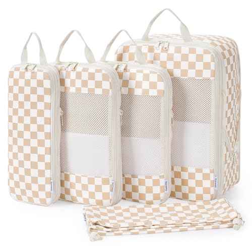 5 Set Compression Packing Cubes for Travel