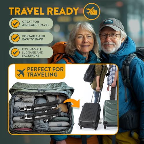 Premium Foldable Hiking Poles by USA Brand