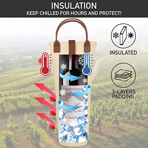 Single Bottle Wine Bag Carrier