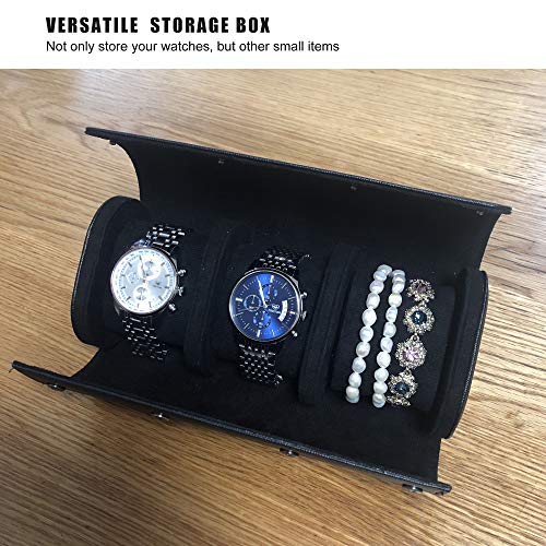 Longjet Watch Roll Travel Case for Men Portable Watches Organizer Box