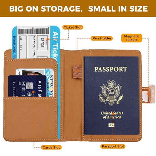 Premium Leather Passport Holder Covers Case