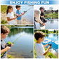 Kids Fishing Pole with Spincast Reel Telescopic Fishing Rod Combo Full Kits for Boys