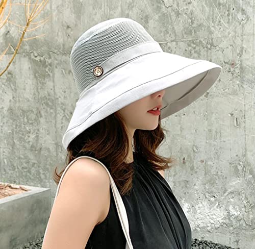 Women Summer Wide Brim Sun Hat Bucket Fishing Hats UV Protection