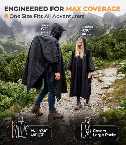 Rain Poncho for Adults