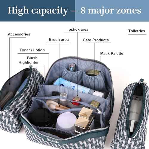 Travel Makeup Bags for Women (3 Count)