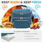 Double Layer Cooler Insulated Lunch Bag Adult Lunch Box Large Tote Bag for Men (Lake Blue)