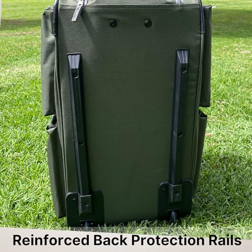 33 inch Jumbo Size 8 Pockets Wheeled Rolling Duffel Bag Water Resistant Luggage Lightweight Travel Suitcase with Retractable Handle