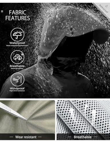 Rain Suit Waterproof Breathable Lightweight 2 (2 Count)
