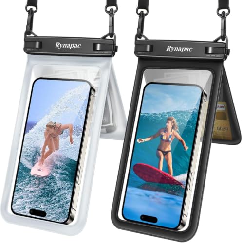 IPX8 Double Space Waterproof Phone Pouch up to 8.5" (2 Count)