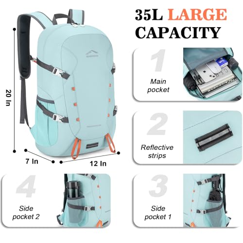 35L Ultra Lightweight Foldable Packable Hiking Backpack
