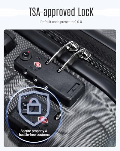 Luggage Sets 3 Pcs Suitcase with Wheels (3 Count)