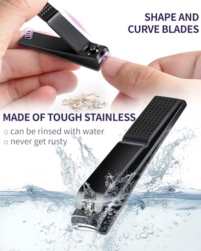 Tweezers Set 9 Pcs Nail Clipper Kit with Case for Eyebrows Grooming (9 Count)