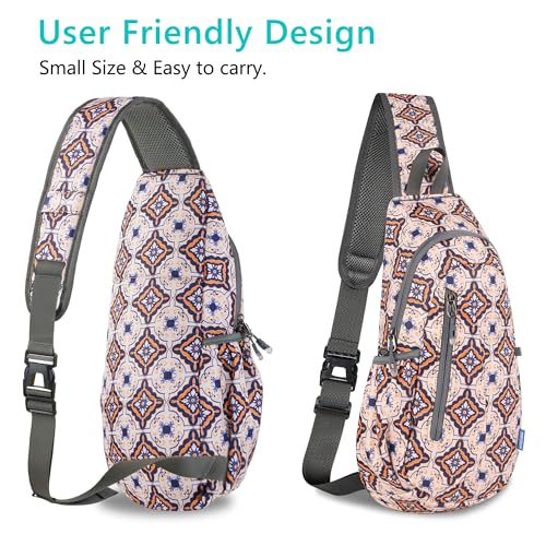 Small Sling Bag Lightweight Crossbody Bag for Easter Gifts Women Men Hiking Backpack Travel Shoulder Bag Chest Daypack for Gym Work Outdoor Sports Mix