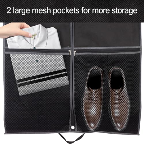 3 Pack 43" Garment Bags for Travel and Storage (3 Count)