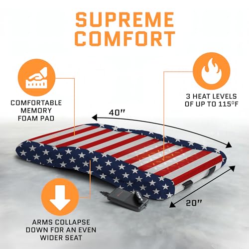 Heated Stadium Seats for Bleachers with Back Support