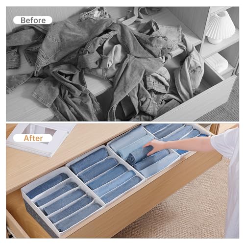 Jeans Drawer Organizers for Clothing (4 Count)