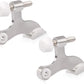 HOMOTEK 2 Pack Hinge Pin Satin Nickel Door Stopper,Adjustable Deluxe Heavy Duty Door Stopper 2-1/2"x1-3/4,with White Rubber Bumper Tips