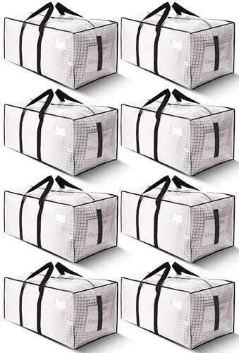 Supports 200lbs Heavy Duty Moving Bags (8 Count)