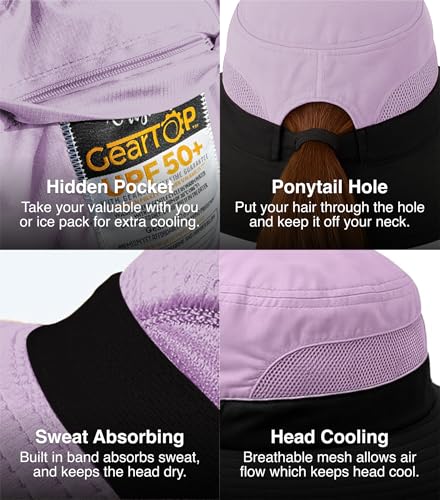 Ponytail Sun Hat for Women with UPF 50+ UV Protection