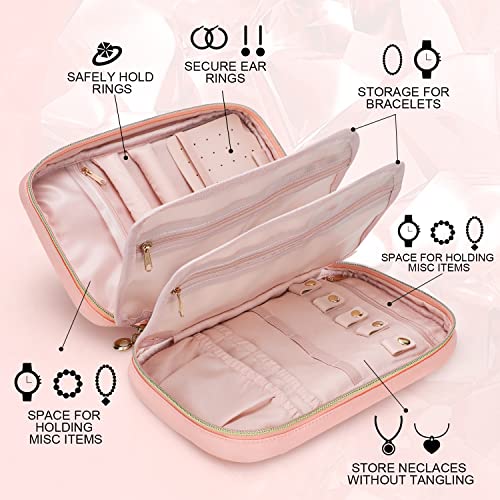 Travel Jewelry Case Organizer for Necklace & Earrings