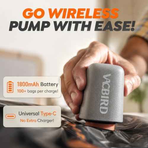 Rechargeable Wireless Pump Travel Storage Bags Set (16 Count)