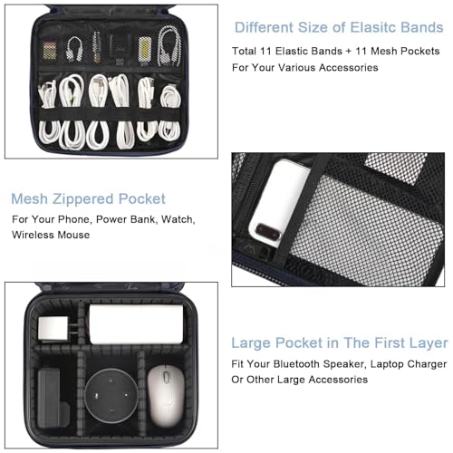 Cord Organizer Case with Adjustable Divider