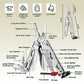 19-in-1 Multitool Pliers Stainless Steel Self-Locking
