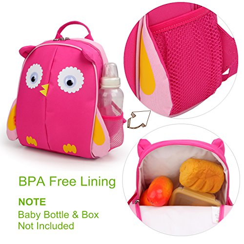 Kids Insulated Toddler Backpack with Leash Safety Harness Lunch Bag
