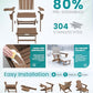 Folding Adjustable Adirondack Chair with Footrest