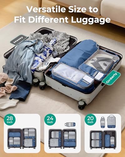 6 Set Compression Packing Cubes for Travel (6 Count)