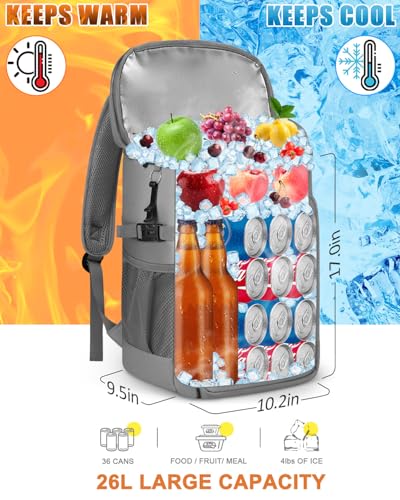 Cooler Backpack Insulated Leak Proof for Women Men Soft Cooler Bag (36 Count)