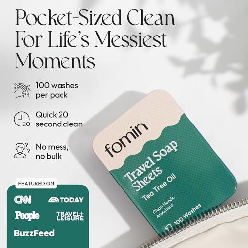 Paper Soap Sheets Tin for Traveling (300 Count)