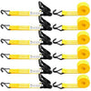 6 Pack 2 inch Ratchet Straps Heavy Duty J Hook 2 in x 15ft with Strong Ratcheting (6 Count)