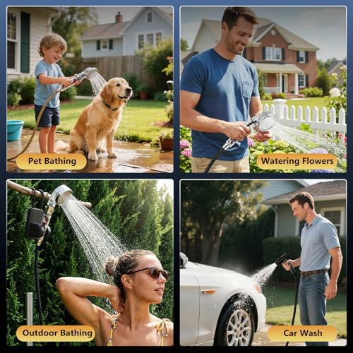 Portable Shower for Camping with Immersion Water Heater