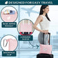 Compact 2-in-1 Travel Blanket Pillow for Airplane Flight, Pink