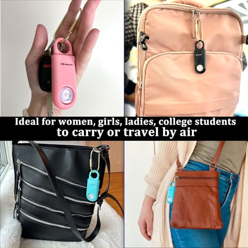 130db Personal Safety Alarm with Ultra Bright Strobe Light. Pink
