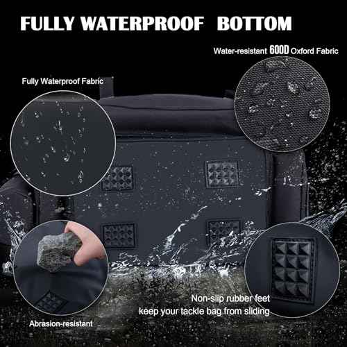 Fishing Tackle Bag with 4 3600 Tackle Boxes