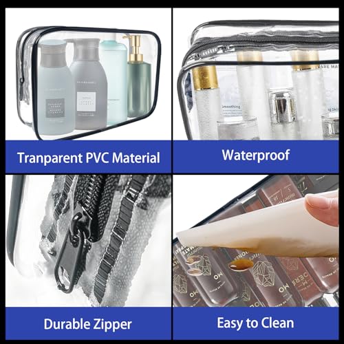 16 Pack Waterproof Cosmetic Bag TSA Approved Toiletry Bag (16 Count)