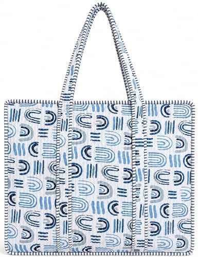 100% Cotton Quilted Tote Bag For Women