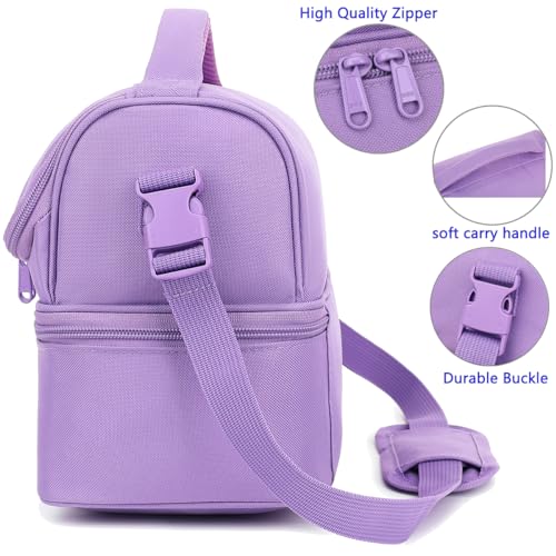 Double Decker Cooler Insulated Lunch Bag Large Tote for Boys